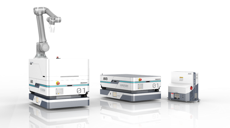 yl23411永利數位開發的自主式移動機器人（AMR250M），搭配全向輪並結合AI演算法、2D LiDAR、3D攝影機等技術，協助客戶實現產線全自動化